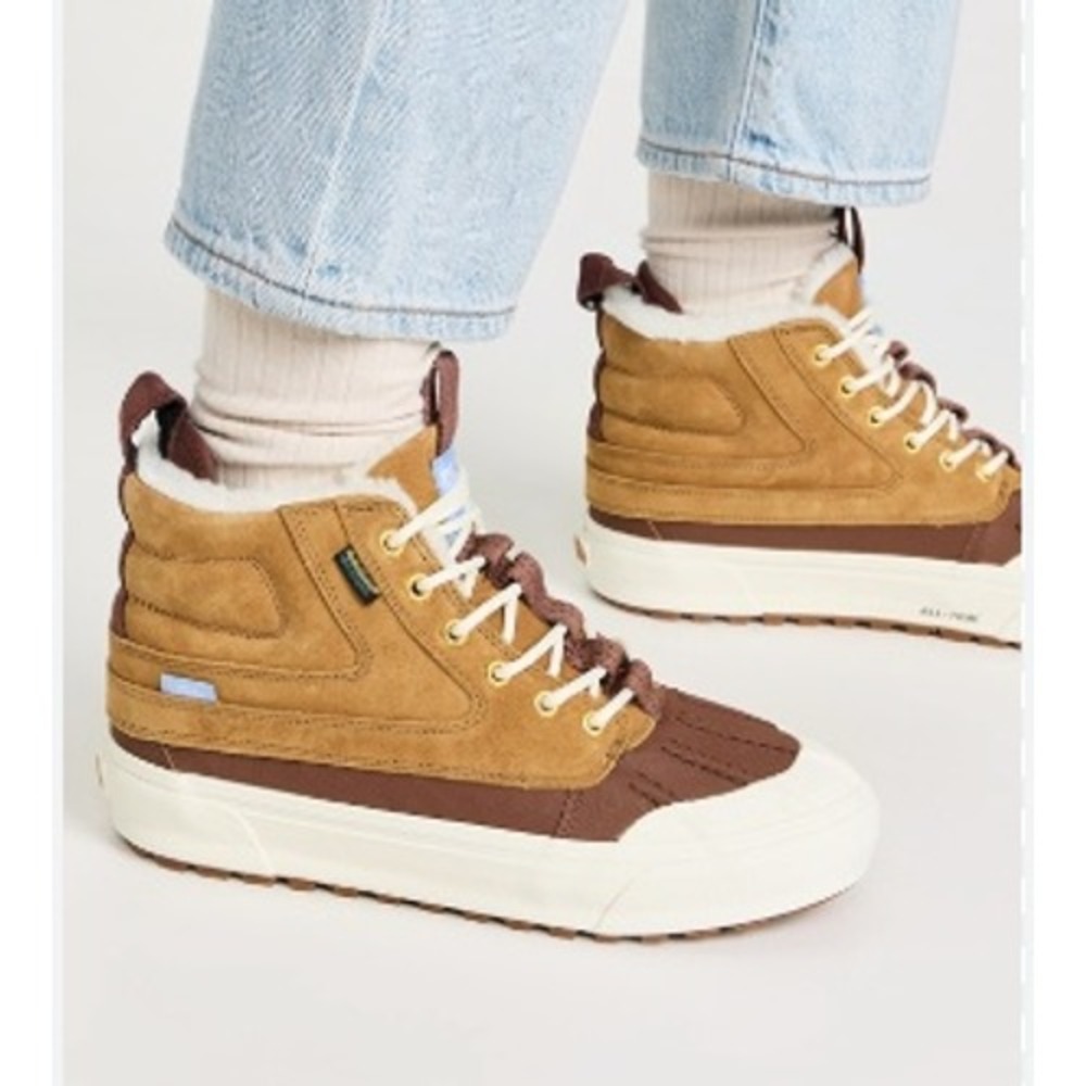 Vans Sk8-Hi MTE-2 Duck Boot Sneakers Womens 6 Brown Waterproof Winter Shoes Warm